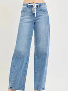 Risen Easy Street Relaxed Fit Drawstring Waist Jeans-Women's Jeans-Shop Z & Joxa