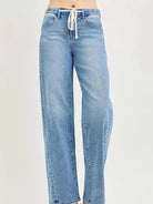 Risen Easy Street Relaxed Fit Drawstring Waist Jeans-Women's Jeans-Shop Z & Joxa