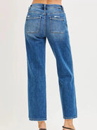 Risen Edge Appeal High Rise Ankle Distressed Hem Detail Jeans-Women's Jeans-Shop Z & Joxa