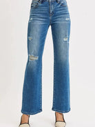 Risen Edge & Ease High-Rise Ankle Straight Distressed Jeans-Women's Jeans-Shop Z & Joxa