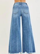 Risen Elevation High Rise Wide Leg Ankle Jeans Medium Wash-Women's Jeans-Shop Z & Joxa