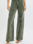Risen Evergreen Charm High Rise Wide Leg Corduroy Jeans-Women's Jeans-Shop Z & Joxa