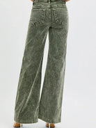 Risen Evergreen Charm High Rise Wide Leg Corduroy Jeans-Women's Pants-Shop Z & Joxa