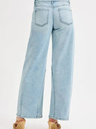 Risen Everyday Barrel Mid-Rise Jeans in Light Wash-Women's Jeans-Shop Z & Joxa