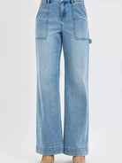 Risen Everyday Style High Rise Straight Leg Front Pocket Jeans-Women's Jeans-Shop Z & Joxa