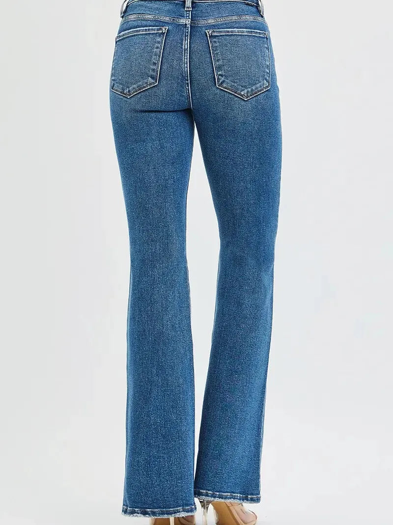 Risen Flare Affair Tummy Control High Rise Flare Jeans-Women's Jeans-Shop Z & Joxa