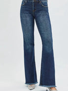 Risen Flare & Flair Tummy Control Mid-Rise Jeans-Women's Jeans-Shop Z & Joxa