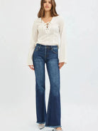 Risen Flare & Flair Tummy Control Mid-Rise Jeans-Women's Jeans-Shop Z & Joxa