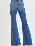 Risen Flare Forward Mid Rise Jeans with Flare Seam Detail-Women's Jeans-Shop Z & Joxa