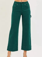 Risen Forest Contour Tummy Control High Rise Wide Crop Jeans-Women's Jeans-Shop Z & Joxa