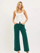 Risen Forest Contour Tummy Control High Rise Wide Crop Jeans-Women's Jeans-Shop Z & Joxa