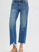 Risen Fray Day High-Waisted Wide Leg Crop Jeans-Women's Jeans-Shop Z & Joxa
