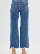 Risen Fray Day High-Waisted Wide Leg Crop Jeans-Women's Jeans-Shop Z & Joxa