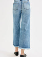Risen Fray Play Wide Leg Cropped Jeans-Women's Jeans-Shop Z & Joxa