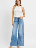 Risen FreeFlow High Waisted Wide Leg Jeans in Light Stone-Women's Jeans-Shop Z & Joxa
