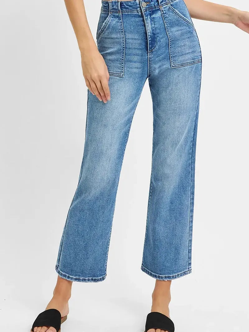 Risen Love Spell High Rise Bootcut Cropped Jeans-Women's Jeans-Shop Z & Joxa