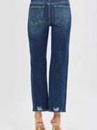 Risen Midnight Edge High Rise Slim Straight Cropped Jeans-Women's Jeans-Shop Z & Joxa