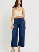 Risen Modern Muse High-Rise Cropped Wide Leg Jeans-Women's Jeans-Shop Z & Joxa