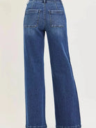 Risen Modern Slant High Rise Wide Leg Slanted Pocket Jeans-Women's Jeans-Shop Z & Joxa