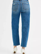 Risen Moonlit Stone Tummy Control High Rise Ankle Slim Barrel Jeans-Women's Jeans-Shop Z & Joxa