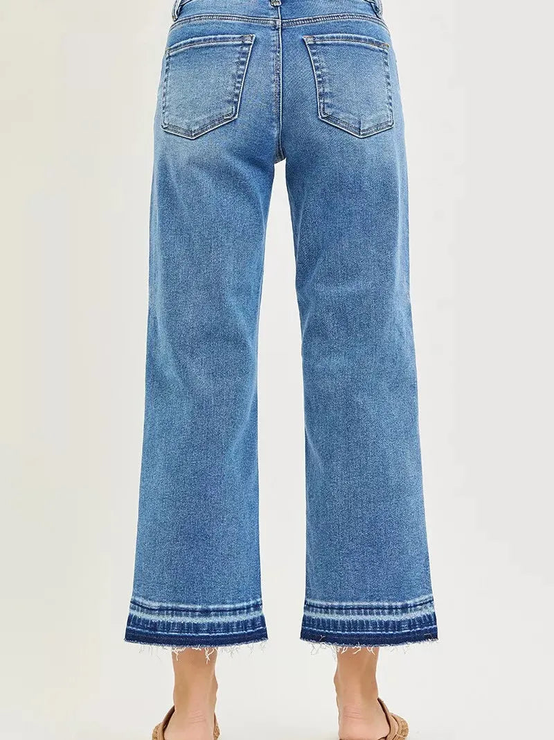 Risen Off-Duty Denim Slouchy Cropped Boyfriend Jeans-Women's Jeans-Shop Z & Joxa