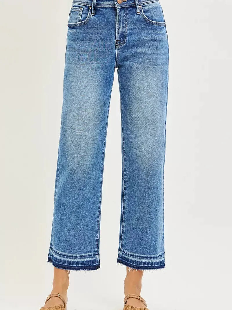 Risen Off-Duty Denim Slouchy Cropped Boyfriend Jeans-Women's Jeans-Shop Z & Joxa