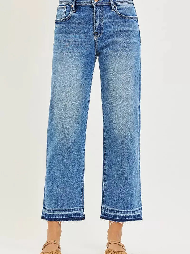 Risen Off-Duty Denim Slouchy Cropped Boyfriend Jeans-Women's Jeans-Shop Z & Joxa