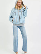 Risen Off Duty Oversized Jean Jacket Layered in Light Stone-Coats & Jackets-Shop Z & Joxa