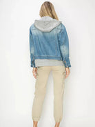 Risen Off Duty Oversized Jean Jacket Layered in Medium-Coats & Jackets-Shop Z & Joxa