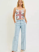 Risen Off Duty Slouchy Wide Leg Acid Light Denim Jeans-Women's Jeans-Shop Z & Joxa