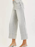 Risen Pintuck Perfection Tummy Control Pintuck Crop Jeans-Women's Jeans-Shop Z & Joxa