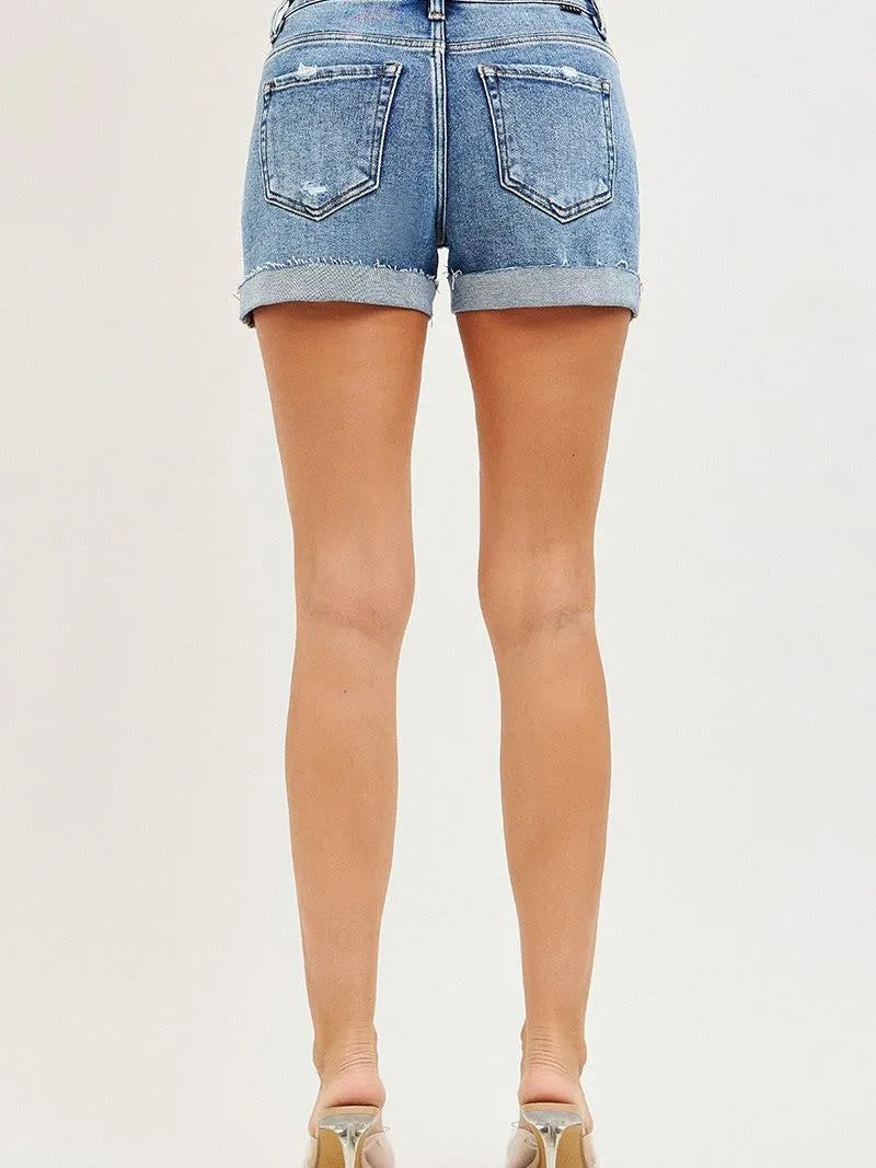 Risen Relaxed Rhythm Mid Rise Cuffed Shorts-Women's Shorts-Shop Z & Joxa