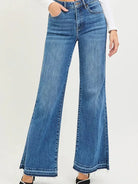 Risen Release the Hem High Rise Wide Leg Jeans-Women's Jeans-Shop Z & Joxa