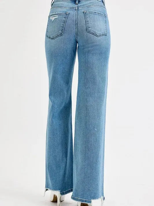 Risen Retro Rebel High-Rise Distressed Jeans-Women's Jeans-Shop Z & Joxa