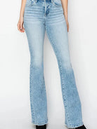 Risen RetroGlow High Waisted Flare Jeans in Light Stone-Women's Jeans-Shop Z & Joxa