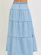 Risen Ruffle Flow High Rise Ruffle Long Skirts Light Stone-Women's Skirts & Skorts-Shop Z & Joxa