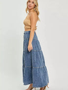 Risen Ruffle Flow High Rise Ruffle Long Skirts Medium Stone-Women's Skirts & Skorts-Shop Z & Joxa
