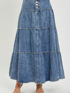 Risen Ruffle Flow High Rise Ruffle Long Skirts Medium Stone-Women's Skirts & Skorts-Shop Z & Joxa