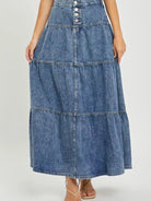 Risen Ruffle Flow High Rise Ruffle Long Skirts Medium Stone-Women's Skirts & Skorts-Shop Z & Joxa