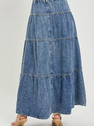 Risen Ruffle Flow High Rise Ruffle Long Skirts Medium Stone-Women's Skirts & Skorts-Shop Z & Joxa