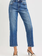 Risen Seam Revival High Rise Seam Detail Cropped Jeans-Women's Jeans-Shop Z & Joxa