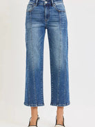 Risen Seam Revival High Rise Seam Detail Cropped Jeans-Women's Jeans-Shop Z & Joxa