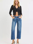Risen Seam Revival High Rise Seam Detail Cropped Jeans-Women's Jeans-Shop Z & Joxa