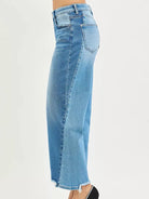 Risen Shade Shift Slouchy Cropped Barrel Contrast Wash Jeans-Women's Jeans-Shop Z & Joxa