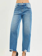 Risen Shade Shift Slouchy Cropped Barrel Contrast Wash Jeans-Women's Jeans-Shop Z & Joxa