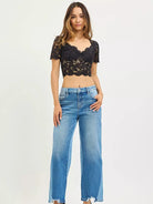 Risen Shade Shift Slouchy Cropped Barrel Contrast Wash Jeans-Women's Jeans-Shop Z & Joxa