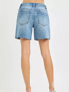 Risen Shine on Slouchy All Over Rhinestones Bermuda Shorts-Women's Shorts-Shop Z & Joxa