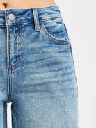 Risen Shine on Slouchy All Over Rhinestones Bermuda Shorts-Women's Shorts-Shop Z & Joxa
