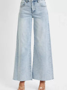 Risen Skyline High Rise Wide Palazzo Cropped Jeans-Women's Jeans-Shop Z & Joxa
