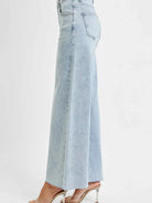 Risen Skyline High Rise Wide Palazzo Cropped Jeans-Women's Jeans-Shop Z & Joxa